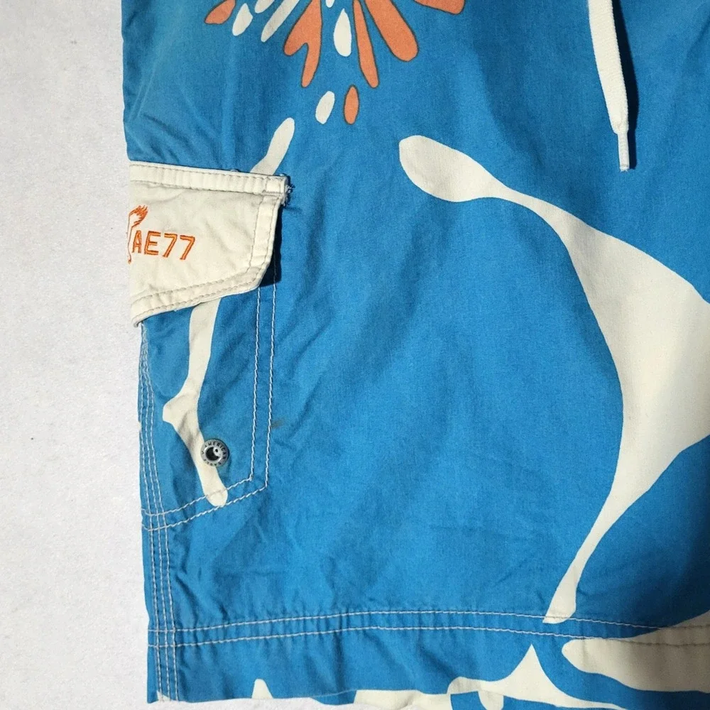 American Eagle Swim Trunks‎ Mens 34 Board Shorts Y2K Beach Tropical Summer